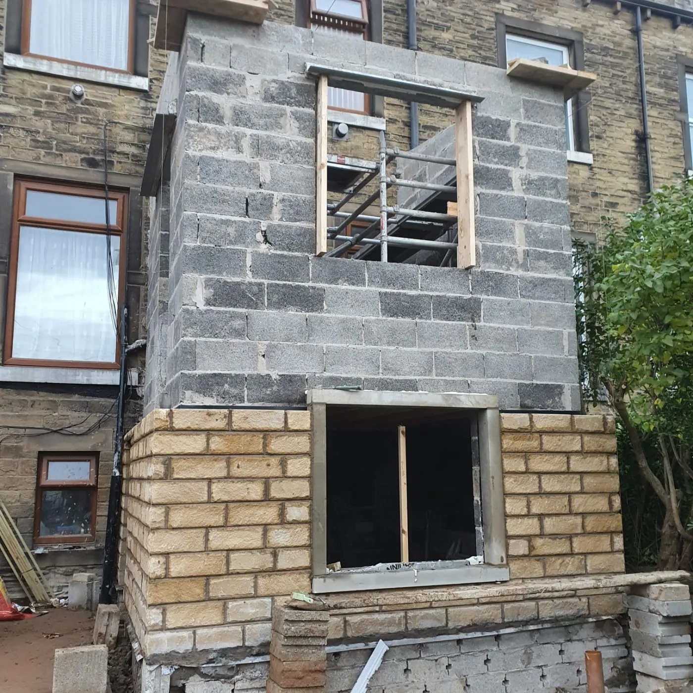 Build photo 4 of 10: Two-storey stone extension in Sheffield